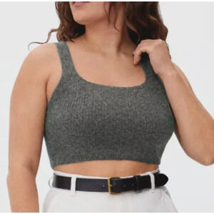 NWT Everlane Wool Yak Blend Preppy Coquette Quiet Luxury Fall Layers Crop Top M